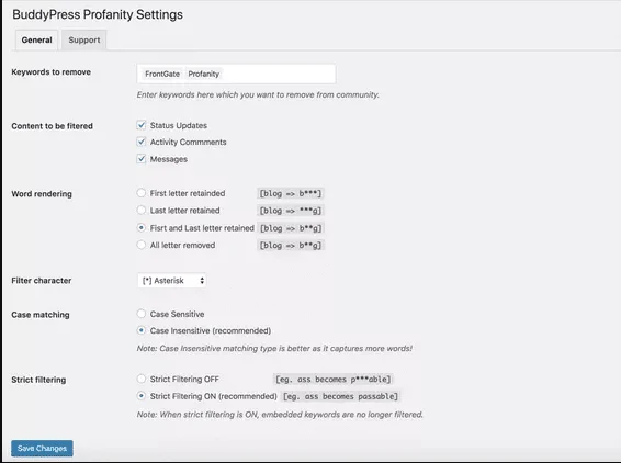 Filter Out Bad Words From BuddyPress Website