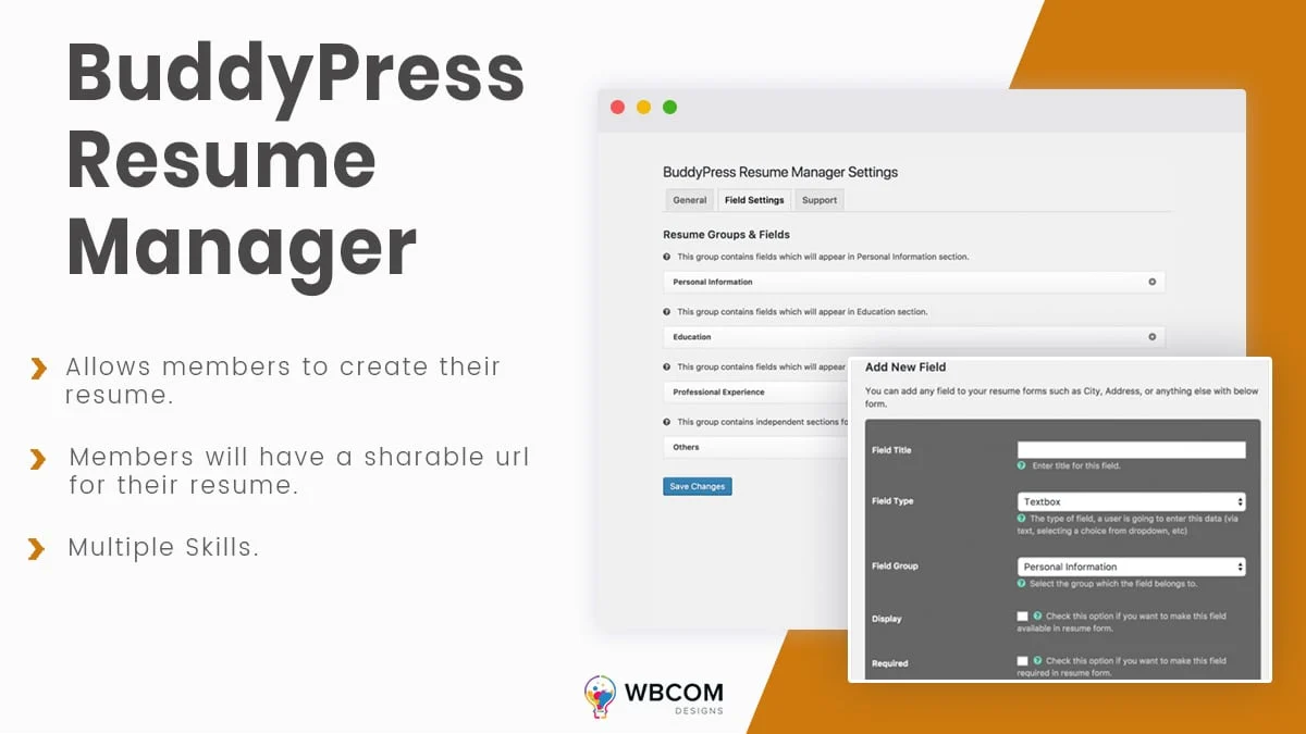 How To Add A Professional Resume To Your BuddyPress Website?
