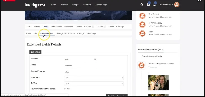 Add Repeater Fields On Your BuddyPress Website