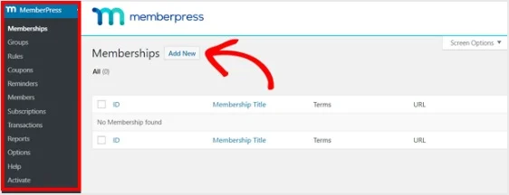 Create Membership Levels