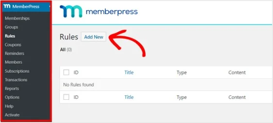 Set up Access Rules