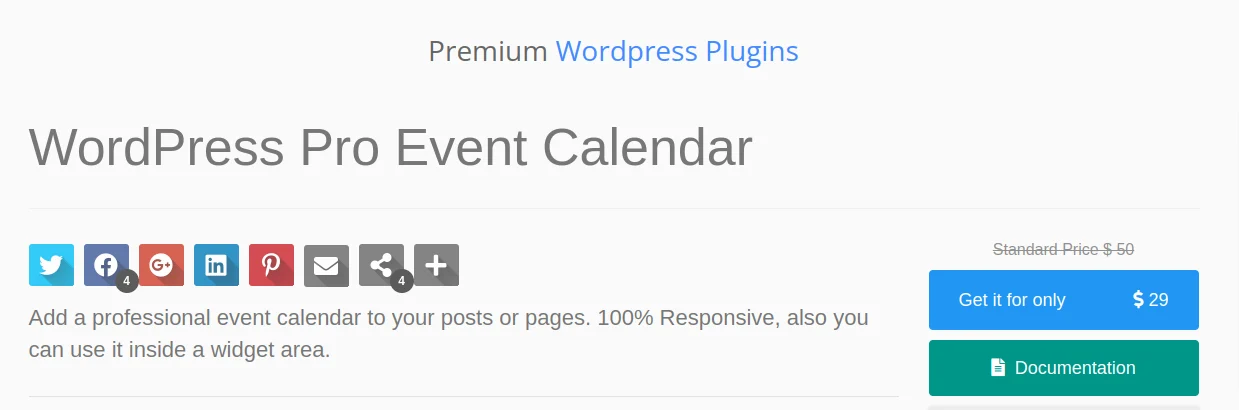 WordPress Pro Event Calendar