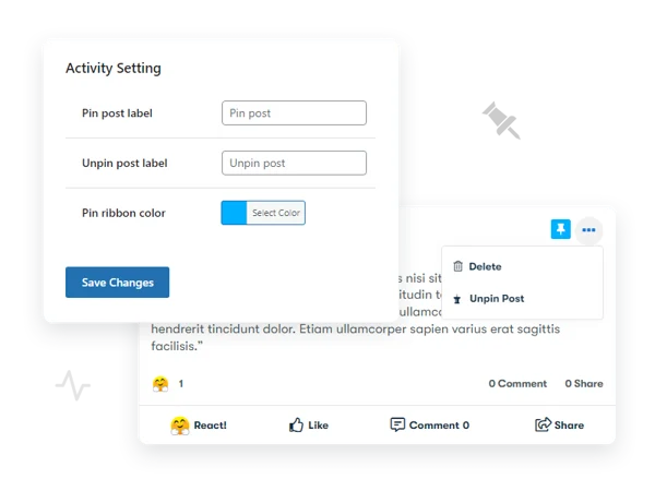 BuddyPress sticky post backend