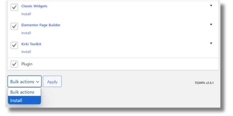 Install requried plugins