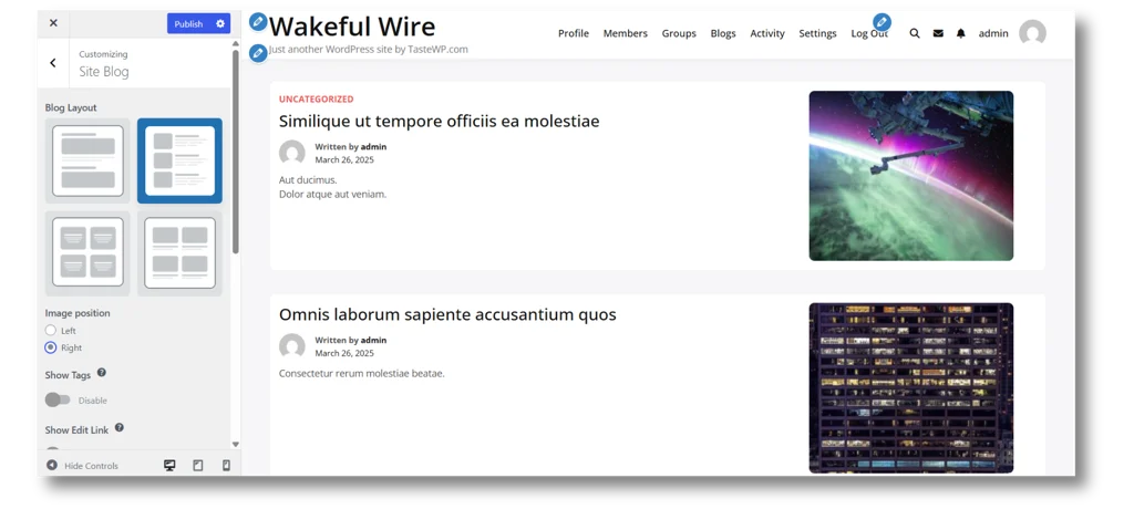Site Blog