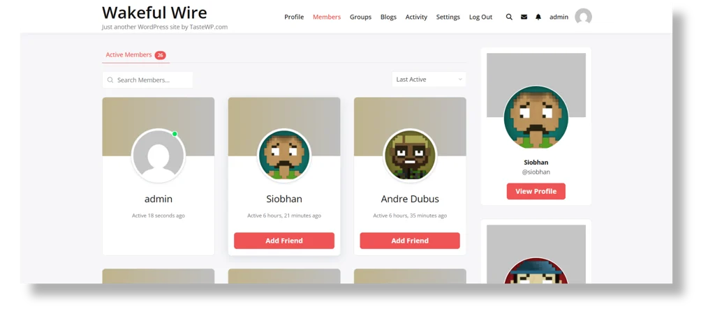 Final Look member sidebar