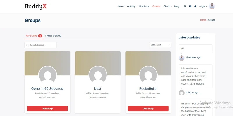 Groups for Micro-Communities