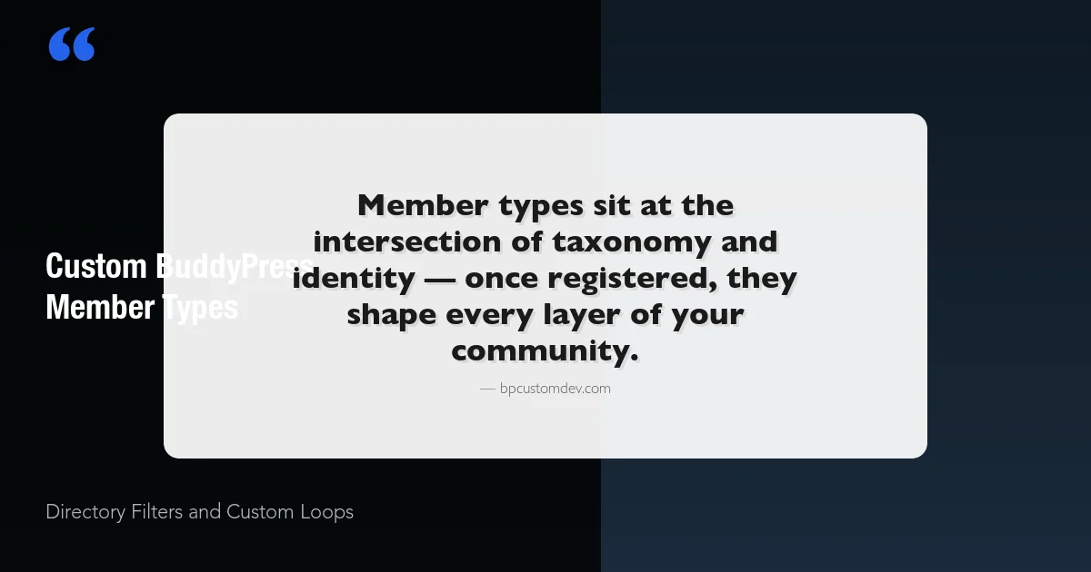 How to Create Custom BuddyPress Member Types and Directory Filters