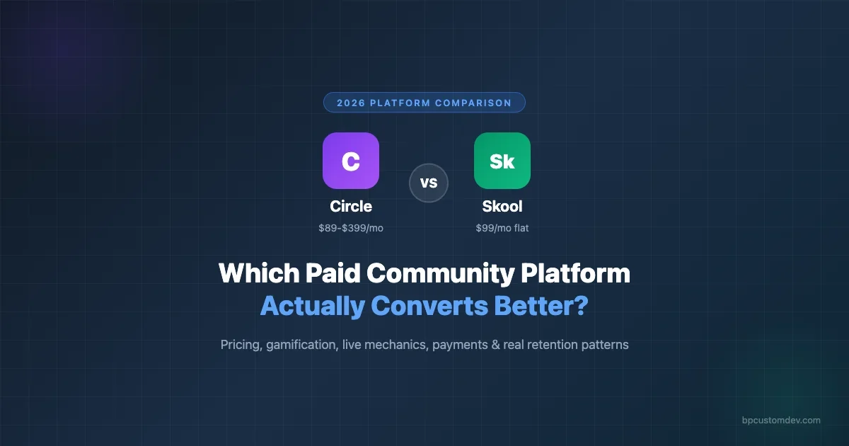 Circle vs Skool in 2026: Which Paid Community Platform Actually Converts Better?