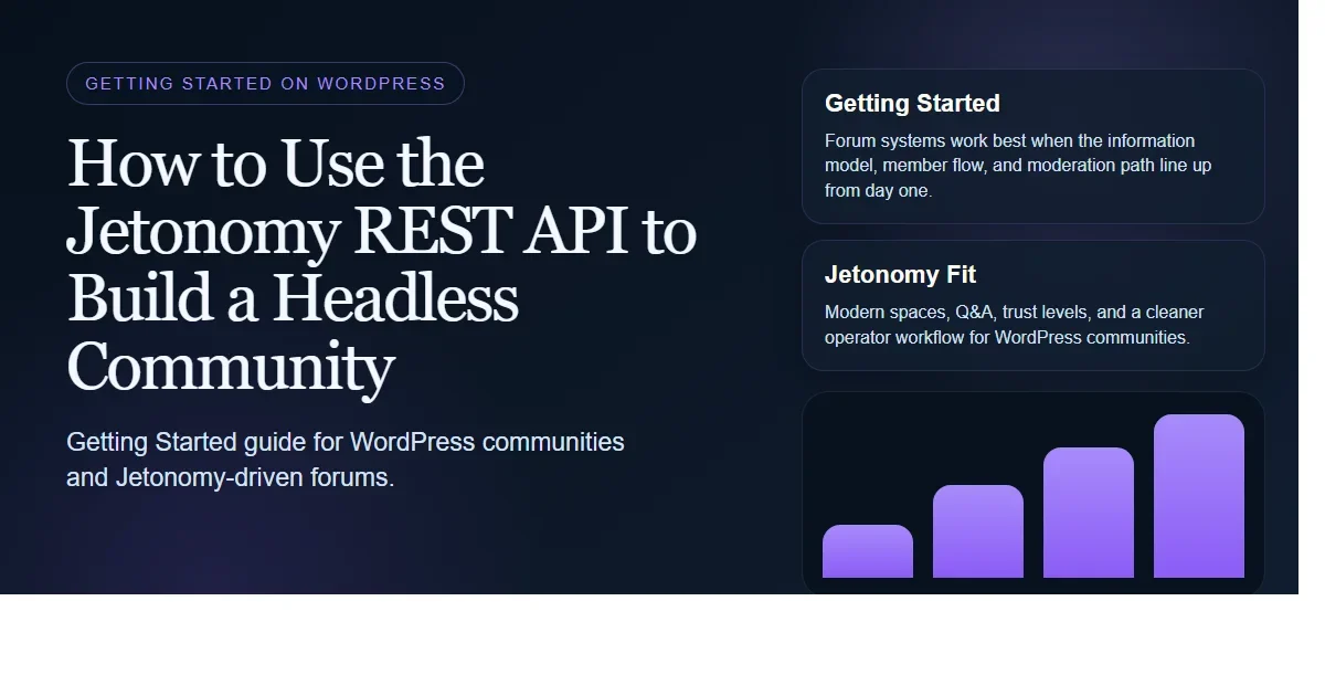 How to Use the Jetonomy REST API to Build a Headless Community