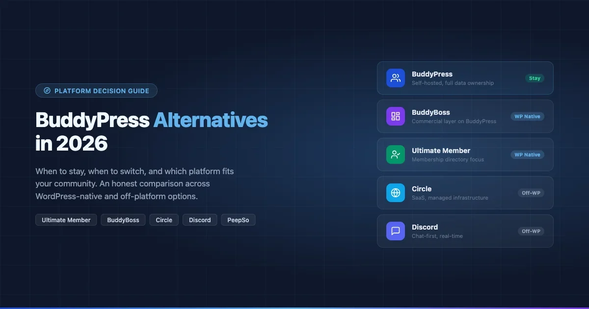 WordPress BuddyPress Alternatives in 2026: When to Switch and What to Switch To
