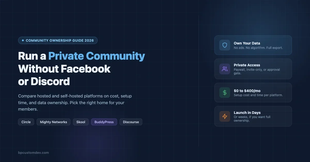 How to Run a Private Members-Only Community Without Using Facebook or Discord in 2026