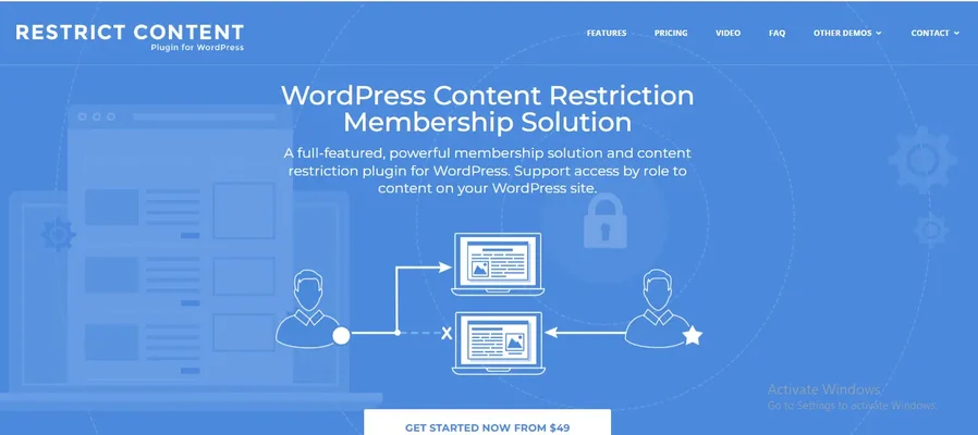 Restrict Content Pro membership access control screen