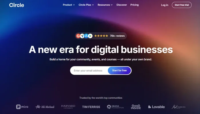 Circle community platform interface