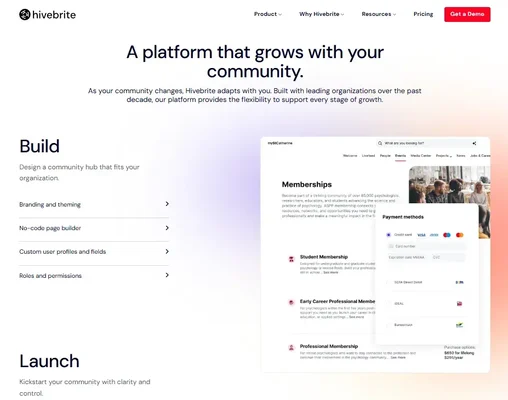 Hivebrite alumni and professional network platform