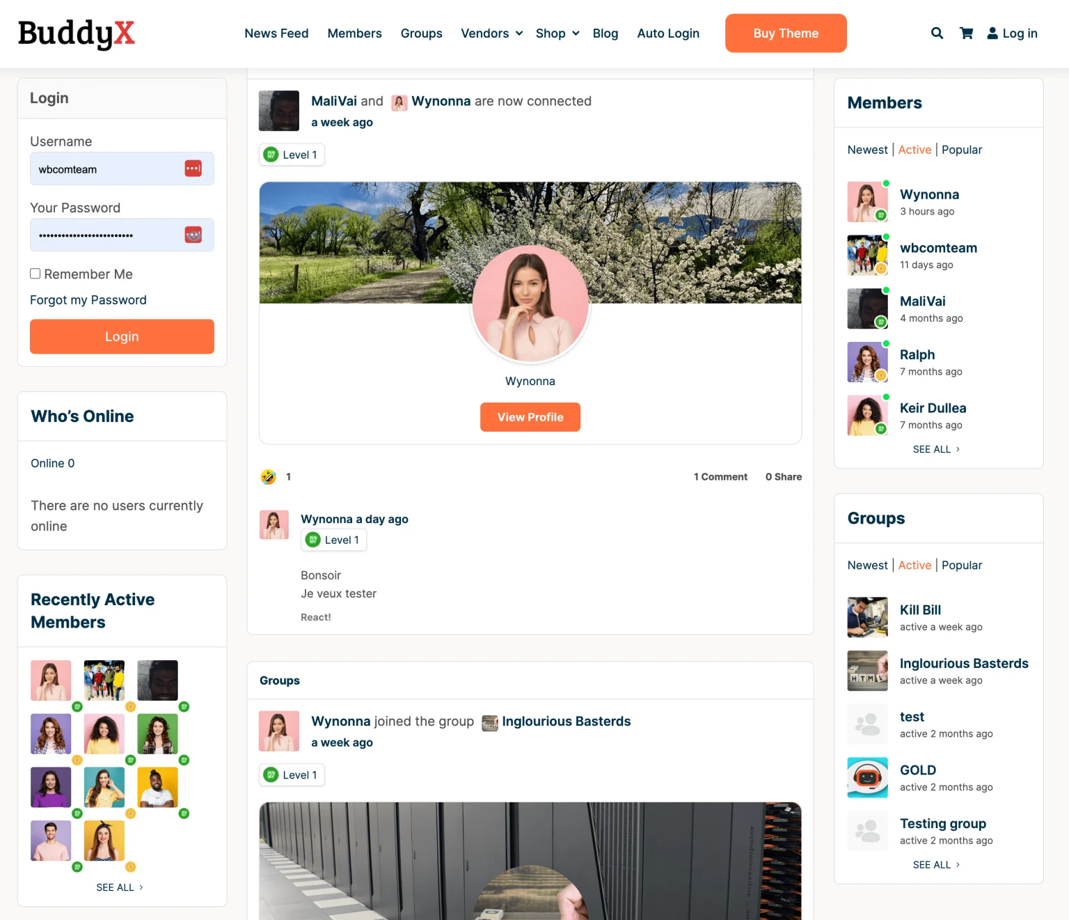 Create a online Community Website