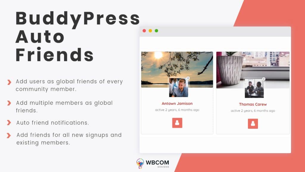 BuddyPress auto friends