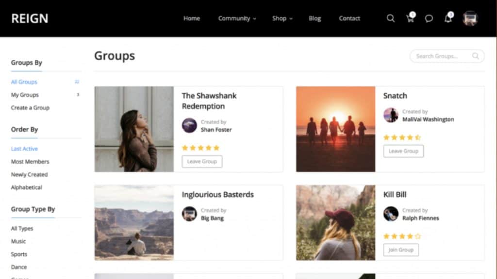 BuddyPress Group Reviews plugin