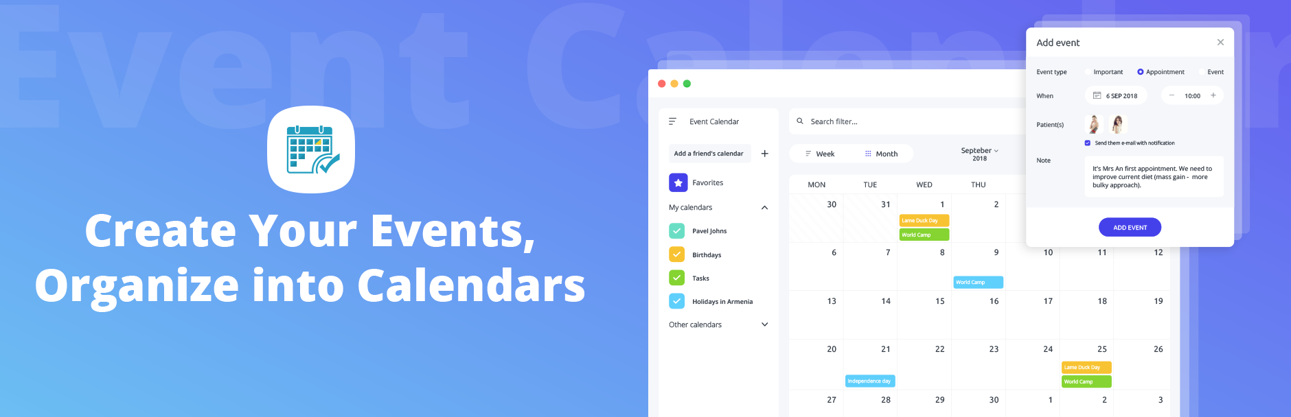 Calendar WD- WordPress Calendar Plugins