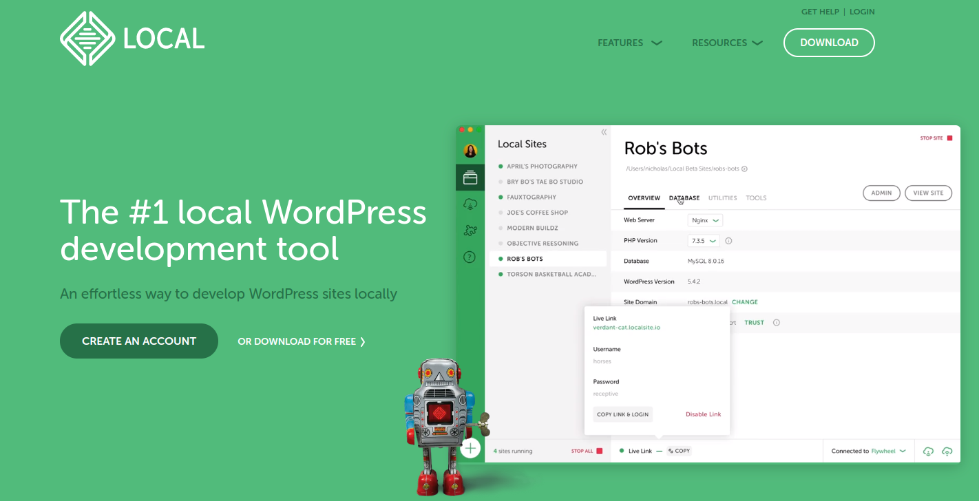 Local by Flywheel- WordPress development tools