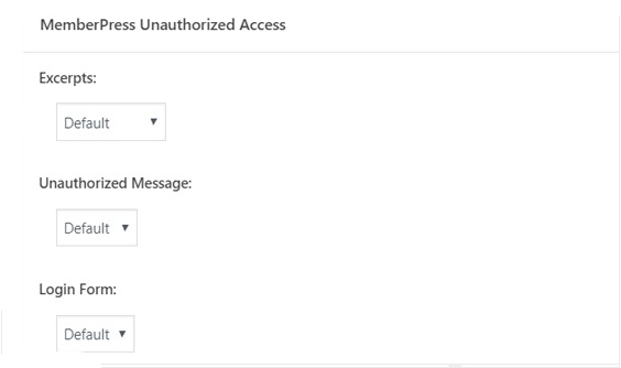MemberPress Unauthorized Access section