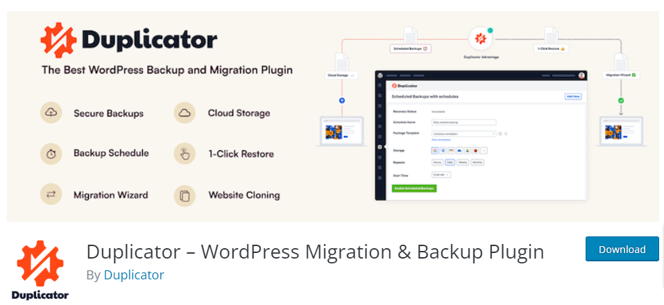 Duplicator- Backup Migration Plugins