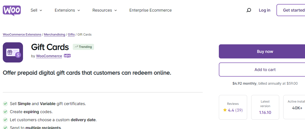 WooCommerce Gift Card Plugins