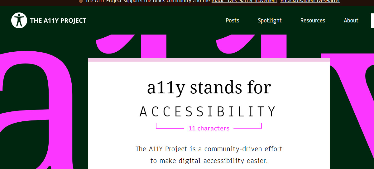 a11y – Accessibility Plugin