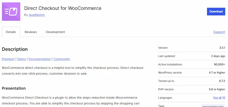 WooCommerce Quick Checkout for Digital Goods