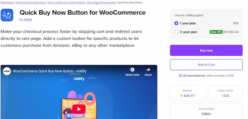 WooCommerce Quick Checkout for Digital Goods