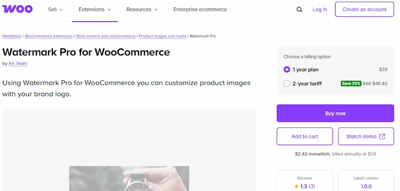 WooCommerce Watermark Plugins