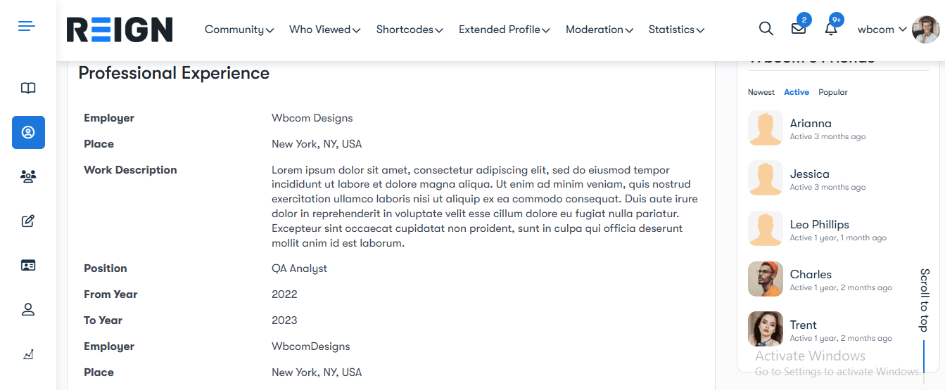 BuddyPress Profile Pro