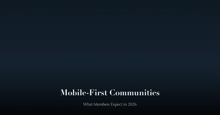Mobile-friendly community platform showing responsive design on smartphone and tablet devices