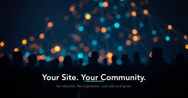 Your Site Your Community - add community features to existing website