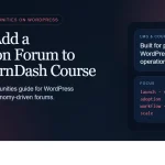 Dark enterprise featured image for how to add a discussion forum to your learndash course on bpcustomdev