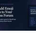 Dark enterprise featured image for how to add emoji reactions to your wordpress forum on bpcustomdev