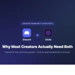 Discord plus Circle two-platform creator community stack: Discord for free engagement, Circle for paid membership