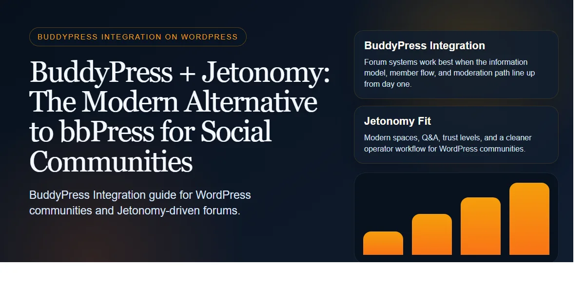 Dark enterprise featured image for buddypress + jetonomy: the modern alternative to bbpress for social communities on bpcustomdev