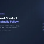 Community code of conduct template 2026 showing CoC structure, enforcement ladder, and copy-paste template guide for community managers