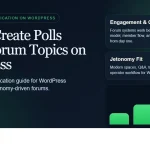 Dark enterprise featured image for how to create polls inside forum topics on wordpress on bpcustomdev