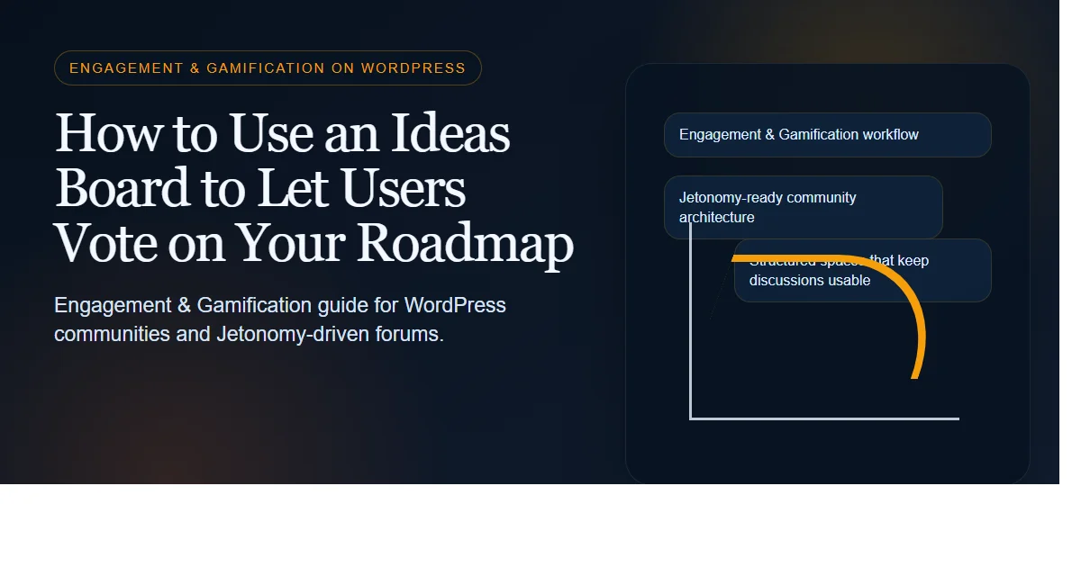 Dark enterprise featured image for how to use an ideas board to let users vote on your roadmap on bpcustomdev