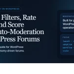 Dark enterprise featured image for keyword filters, rate limits, and score gates: auto-moderation for wordpress forums on bpcustomdev