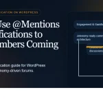 Dark enterprise featured image for how to use @mentions and notifications to keep members coming back on bpcustomdev