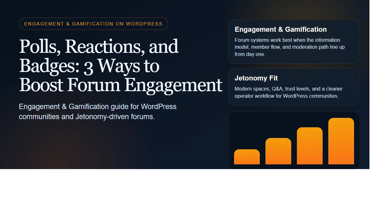 Dark enterprise featured image for polls, reactions, and badges: 3 ways to boost forum engagement on bpcustomdev