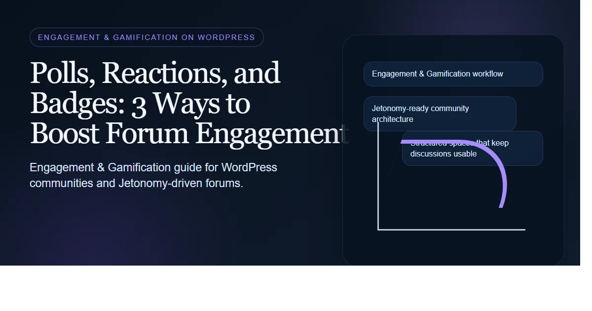 Dark enterprise featured image for polls, reactions, and badges: 3 ways to boost forum engagement on bpcustomdev