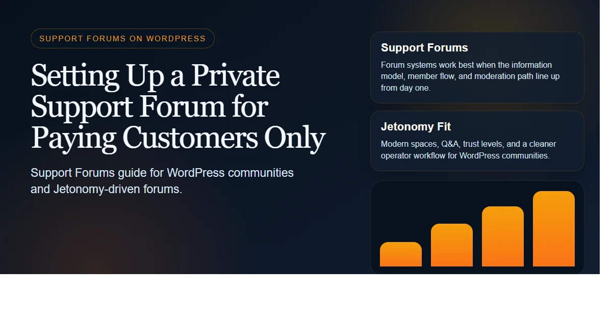 Dark enterprise featured image for setting up a private support forum for paying customers only on bpcustomdev