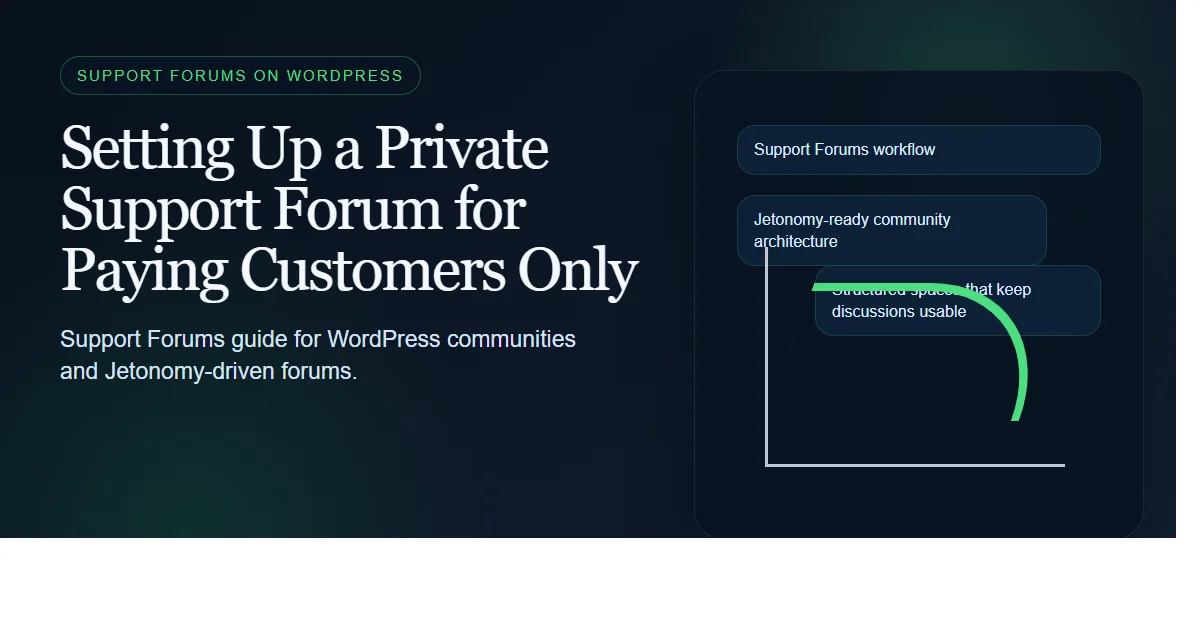 Dark enterprise featured image for setting up a private support forum for paying customers only on bpcustomdev