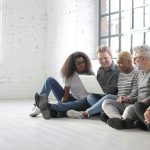 People collaborating online in a community discussion forum on WordPress