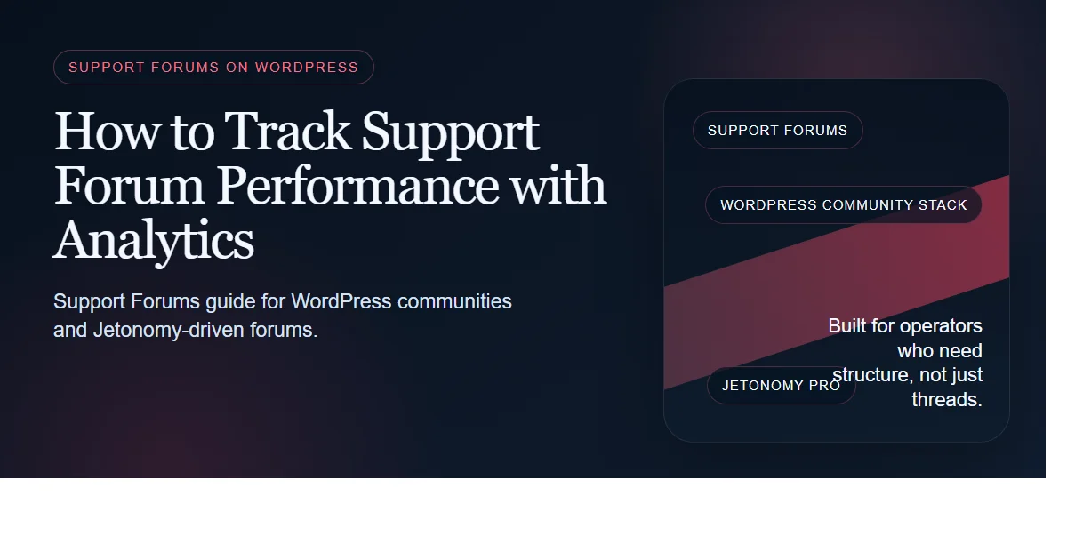 Dark enterprise featured image for how to track support forum performance with analytics on bpcustomdev