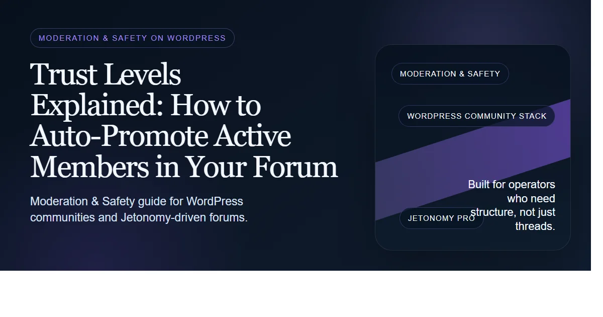 Dark enterprise featured image for trust levels explained: how to auto-promote active members in your forum on bpcustomdev